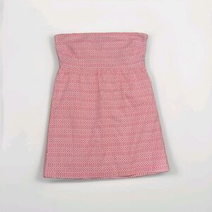 Dizzy Lizzy Size Large Pink And White Patterned Mini Tube Dress